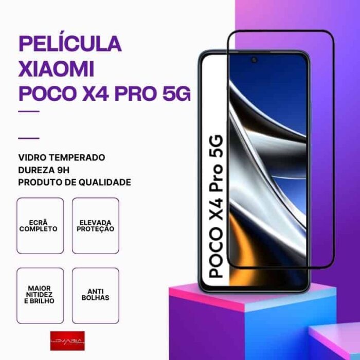 Película vidro POCO X4 Pro 5G temperado premium