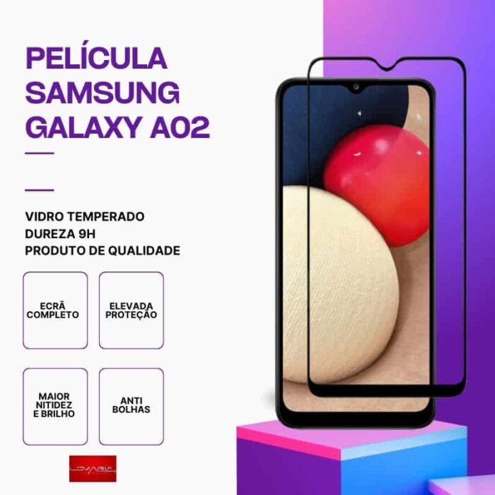 Película Vidro Samsung Galaxy A02 – Vidro Temperado