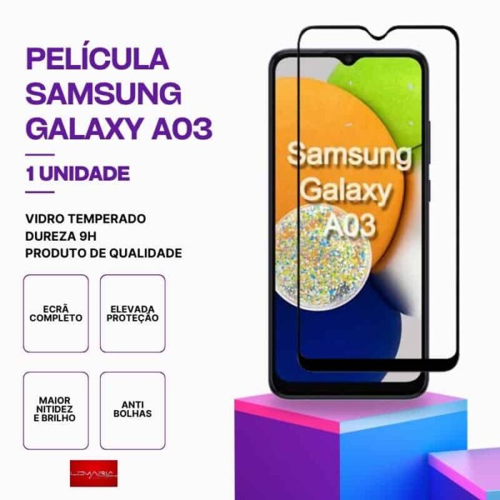 Película-Galaxy-A03-1 Película Vidro Samsung Galaxy A03 – Vidro Temperado – Proteção 9H