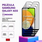 Pack 3 Película Vidro Samsung Galaxy A03 – Vidro Temperado – Proteção 9H