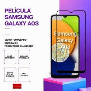 Película vidro Samsung Galaxy A03 temperada premium