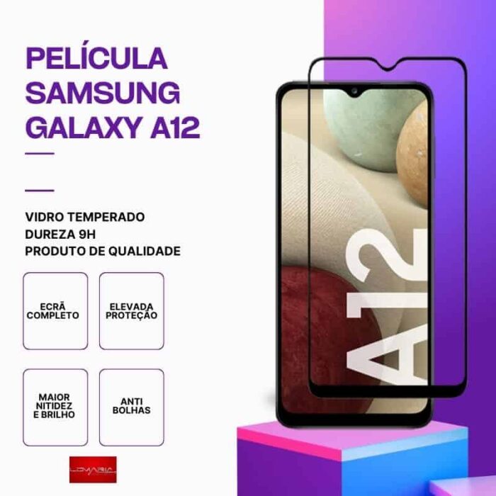 Película Vidro Samsung Galaxy A12 – Vidro Temperado