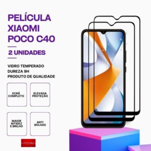 Pack 2 Películas vidro POCO C40 temperado premium