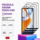 Pack 3 Películas vidro POCO C40 temperado premium