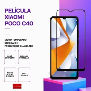 Película vidro POCO C40 temperado premium