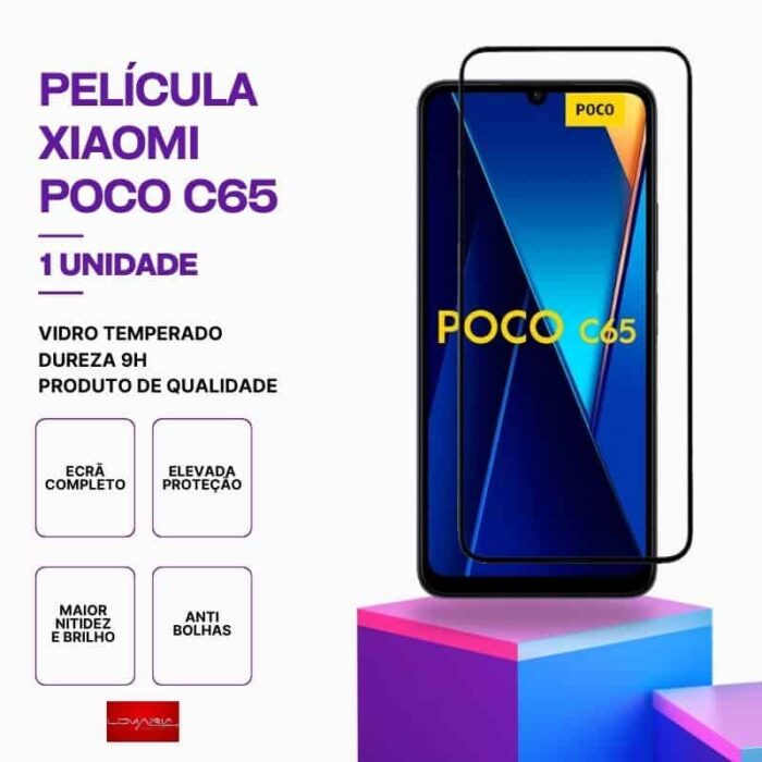 Película-POCO-C65-1 Película Vidro POCO C65 – Vidro Temperado – Proteção 9H