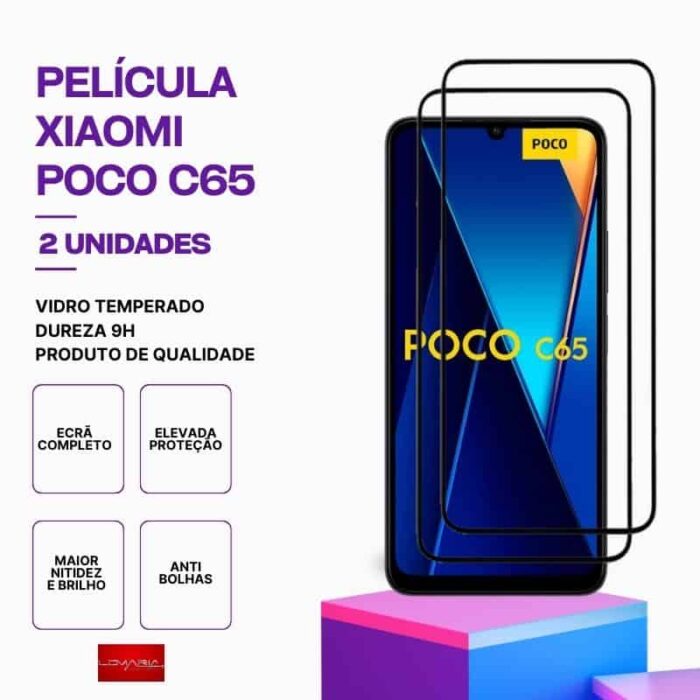 Película-POCO-C65-2 Pack 2 Películas Vidro POCO C65 – Vidro Temperado – Proteção 9H