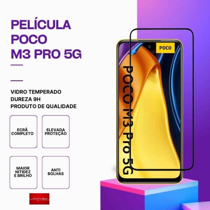 Película Vidro POCO M3 Pro 5G – Vidro Temperado
