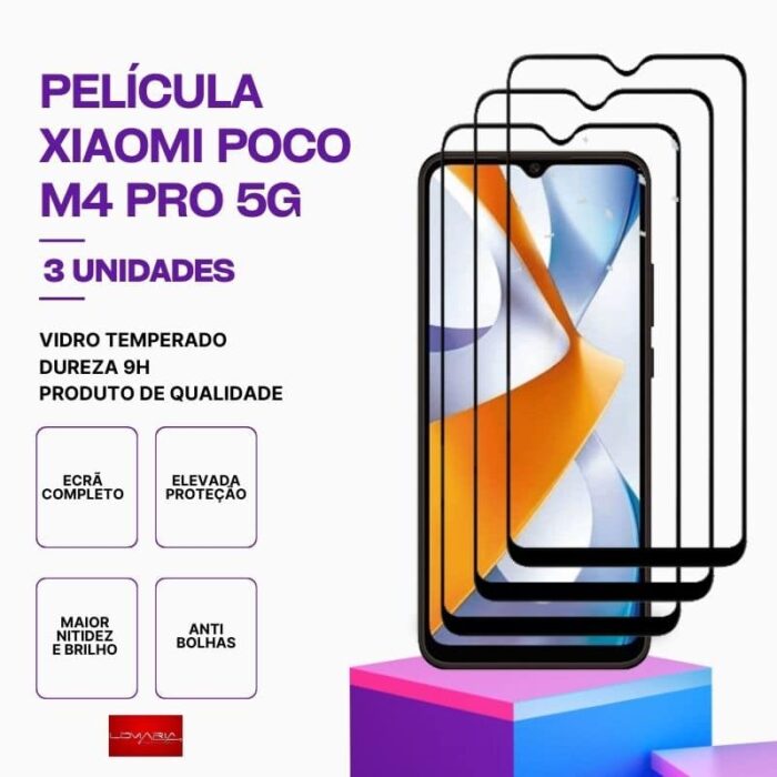 Película-POCO-M4-PRO-5G-3 Pack 3 Películas vidro POCO M4 Pro 5G temperado premium