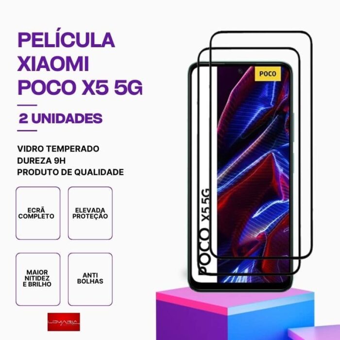 Pack 2 Películas vidro POCO X5 5G temperada premium