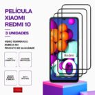 Pack 3 Películas vidro Redmi 10 temperado premium