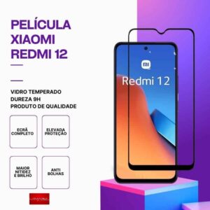 Película Vidro Xiaomi Redmi 12 – Vidro Temperado