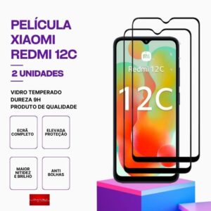 Pack 2 Películas Vidro Xiaomi Redmi 12C – Proteção 9H
