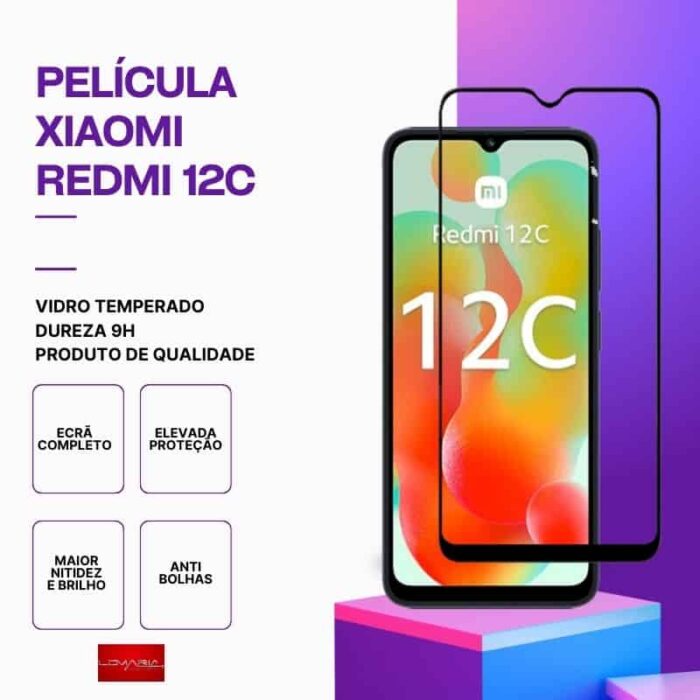Película-Redmi-12C-des Película Vidro Xiaomi Redmi 12C – Proteção 9H
