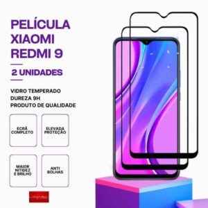 Pack 2 Películas Vidro Xiaomi Redmi 9 – Vidro Temperado