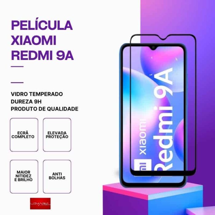 Película vidro Xiaomi Redmi 9A temperado premium