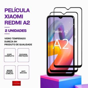 Pack2 Películas Vidro Xiaomi Redmi A2 – Proteção 9H