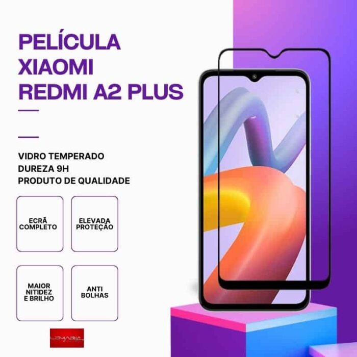 Película Vidro Xiaomi Redmi A2 Plus – Vidro Temperado