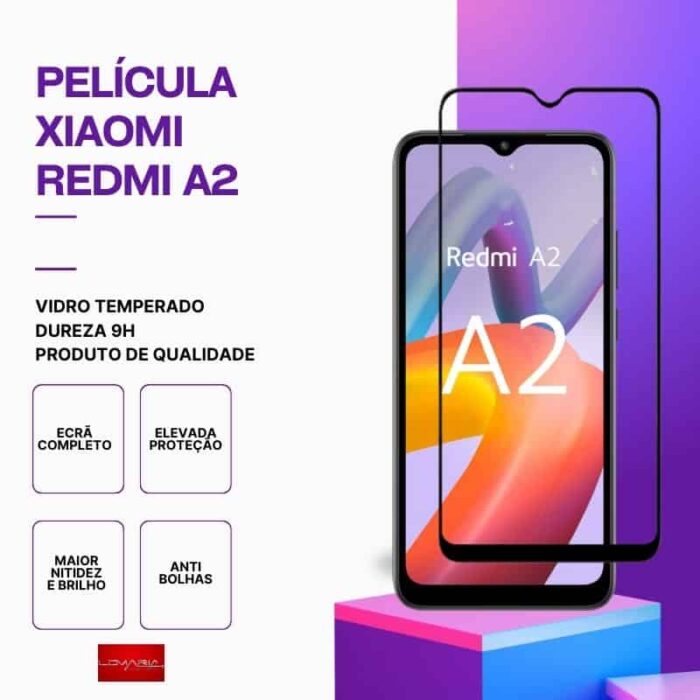 Película-Redmi-A2-des Película Vidro Xiaomi Redmi A2 – Proteção 9H