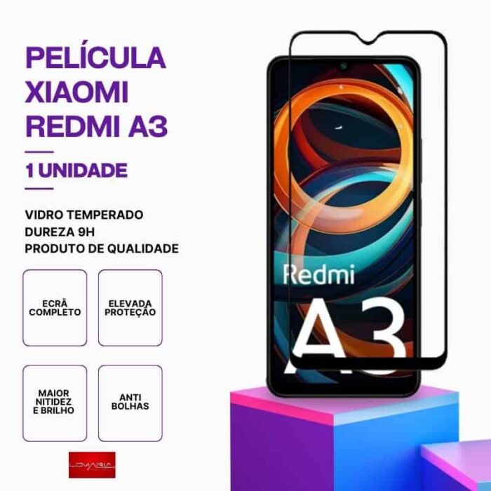 Película-Redmi-A3-1 Película Vidro Xiaomi Redmi A3 – Vidro Temperado