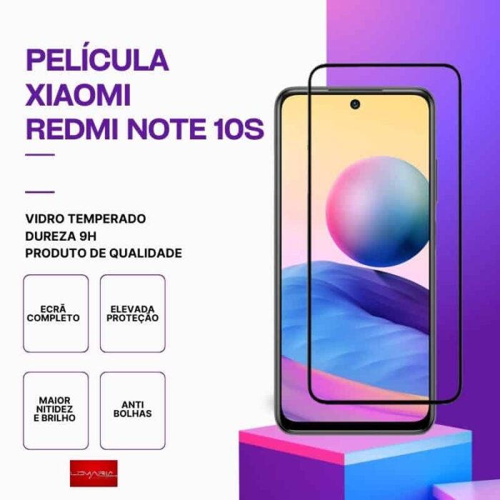 Película vidro Redmi Note 10s temperado premium