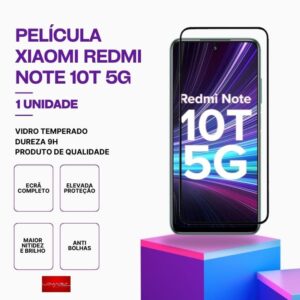 Película vidro Redmi Note 10T 5G temperado premium