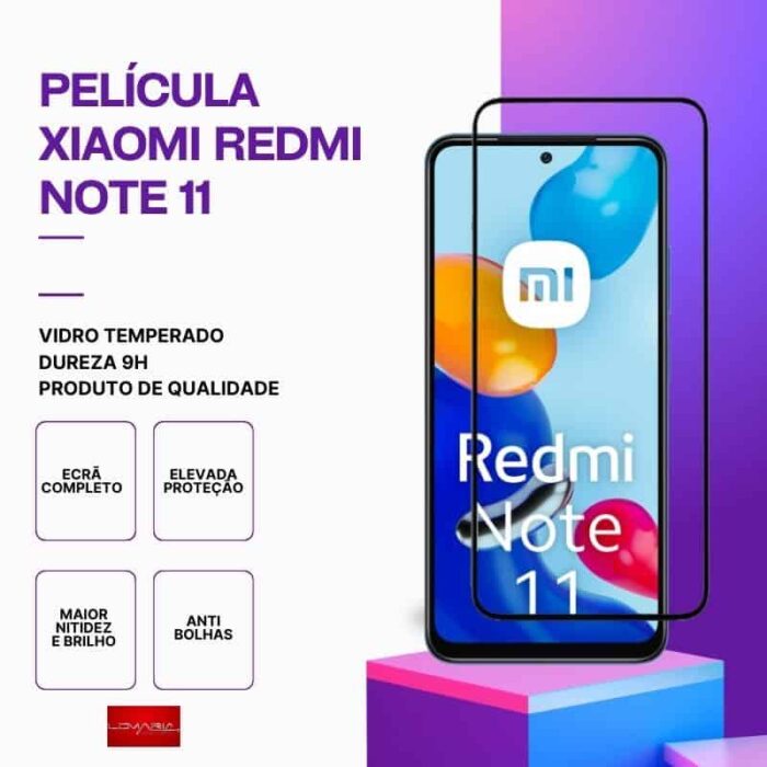 Película vidro Redmi Note 11 temperado premium