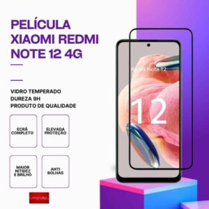 Película Vidro Xiaomi Redmi note 12 4G – Vidro Temperado