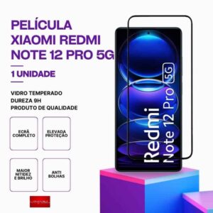 Película vidro Redmi Note 12 Pro 5G temperado premium