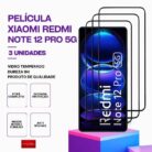Pack 3 Películas vidro Redmi Note 12 Pro 5G temperado premium