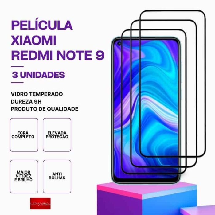 Pack 3 Películas Xiaomi Redmi Note 9