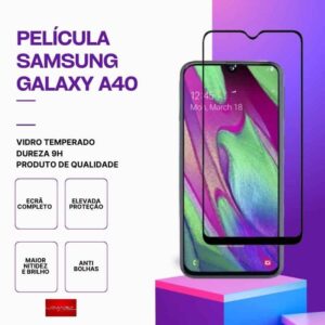 Película vidro Galaxy A40 temperada qualidade Premium