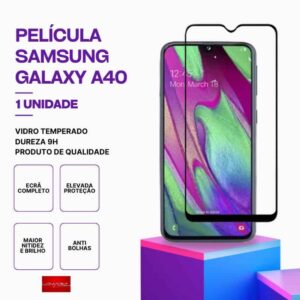 Película vidro Galaxy A40 temperada qualidade Premium