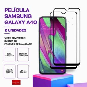 Pack 2 Películas vidro Galaxy A40 temperada qualidade Premium