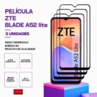 Pack 3 Películas Vidro ZTE A52 lite – Vidro Temperado – Proteção 9H