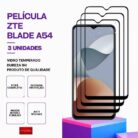 Pack 3 Películas Vidro ZTE A54 – Vidro Temperado – Proteção 9H
