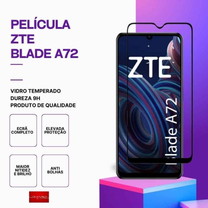 Película-ZTE-BLADE-A72 Película Vidro ZTE A72 – Vidro Temperado – Proteção 9H