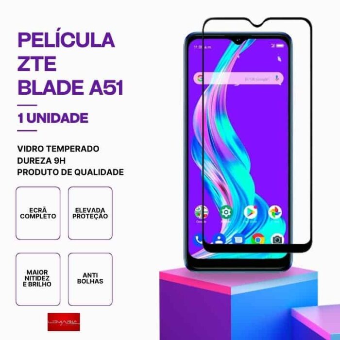 Película-ZTE-BLADE-a51-1 Película Vidro ZTE A51 – Vidro Temperado – Proteção 9H