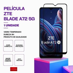 Película Vidro ZTE A72 5G – Vidro Temperado – Proteção 9H
