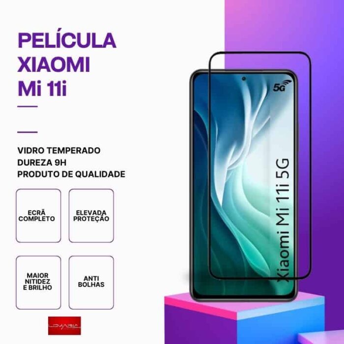 Película vidro Mi 11i temperado premium