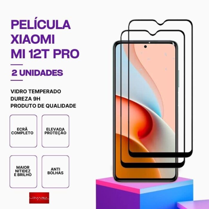 Pack 2 Películas vidro Mi 12T Pro temperado premium