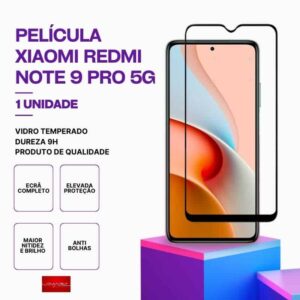 Película vidro Redmi Note 9 Pro 5G temperado premium