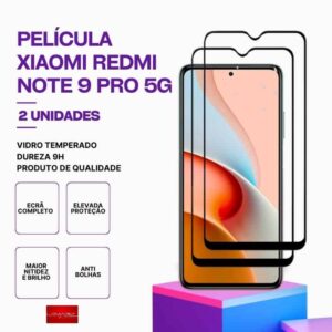 Pack 2 Películas vidro Redmi Note 9 Pro 5G temperado premium