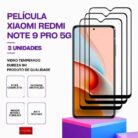 Pack 3 Películas vidro Redmi Note 9 Pro 5G temperado premium