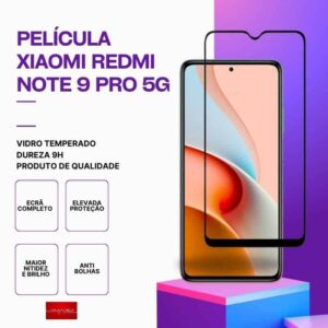 Película vidro Redmi Note 9 Pro 5G temperada premium
