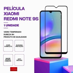 Película vidro Redmi Note 9S temperado premium