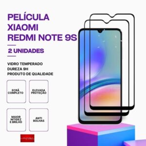 Pack 2 Películas vidro Redmi Note 9S temperada premium