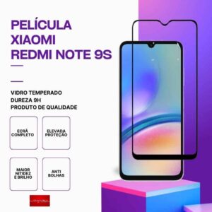 Película vidro Redmi Note 9S temperada premium