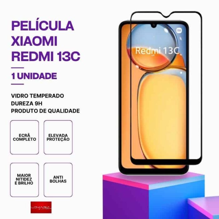 Película-xiaomi-redmi-13c-1 Película Vidro Xiaomi Redmi 13C – Vidro Temperado