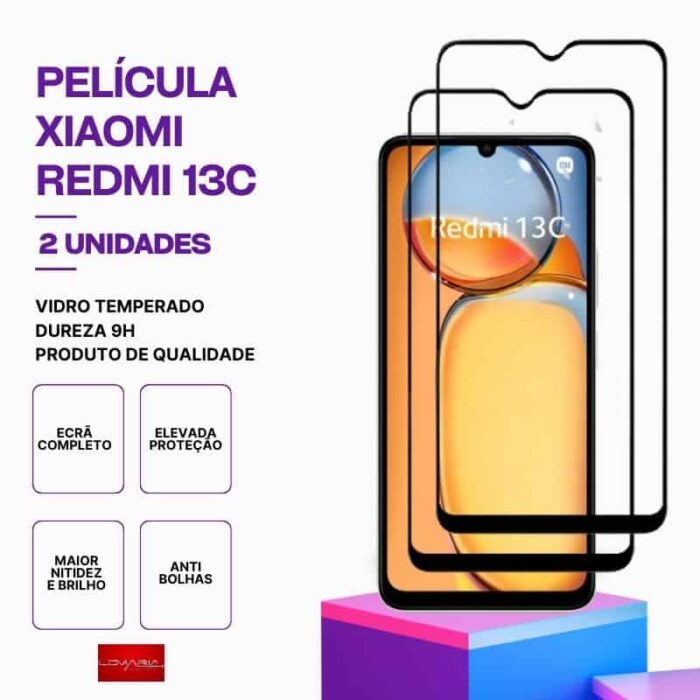 Película-xiaomi-redmi-13c-2 Pack 2 Películas Vidro Xiaomi Redmi 13C – Vidro Temperado